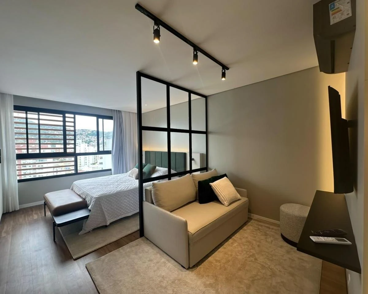Home office in a one-bedroom apartment, 30 m²