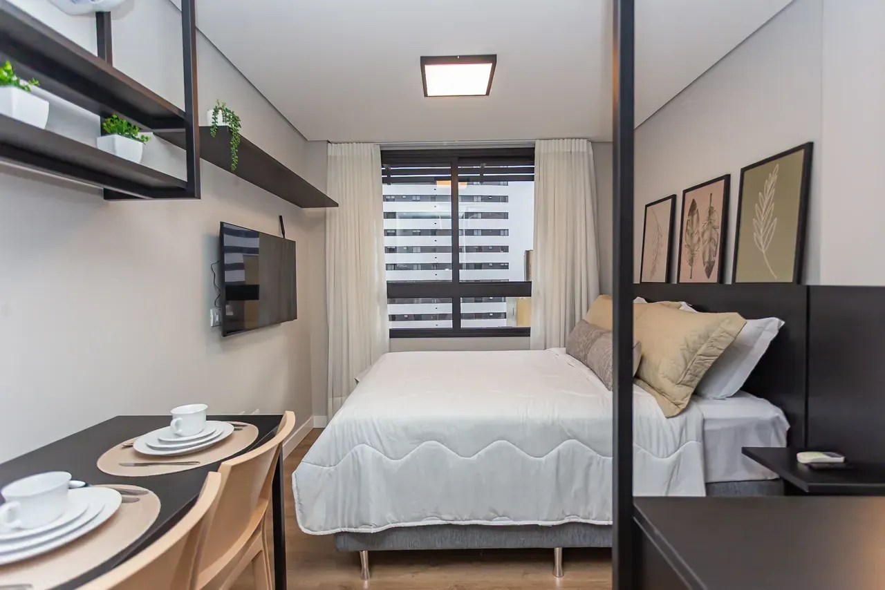 Apartamento mobiliado de 1 dormitório com box de vidro — photo 5