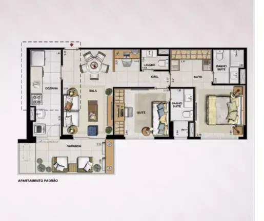 82 m² apartment with a home office and a mountain view — photo 54