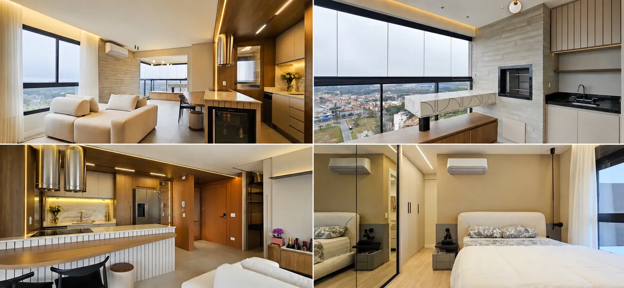 Furnished 3-bedroom apartment with an open-plan kitchen