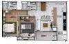 Apartment, 75 m², with floor-to-ceiling windows — photo 41