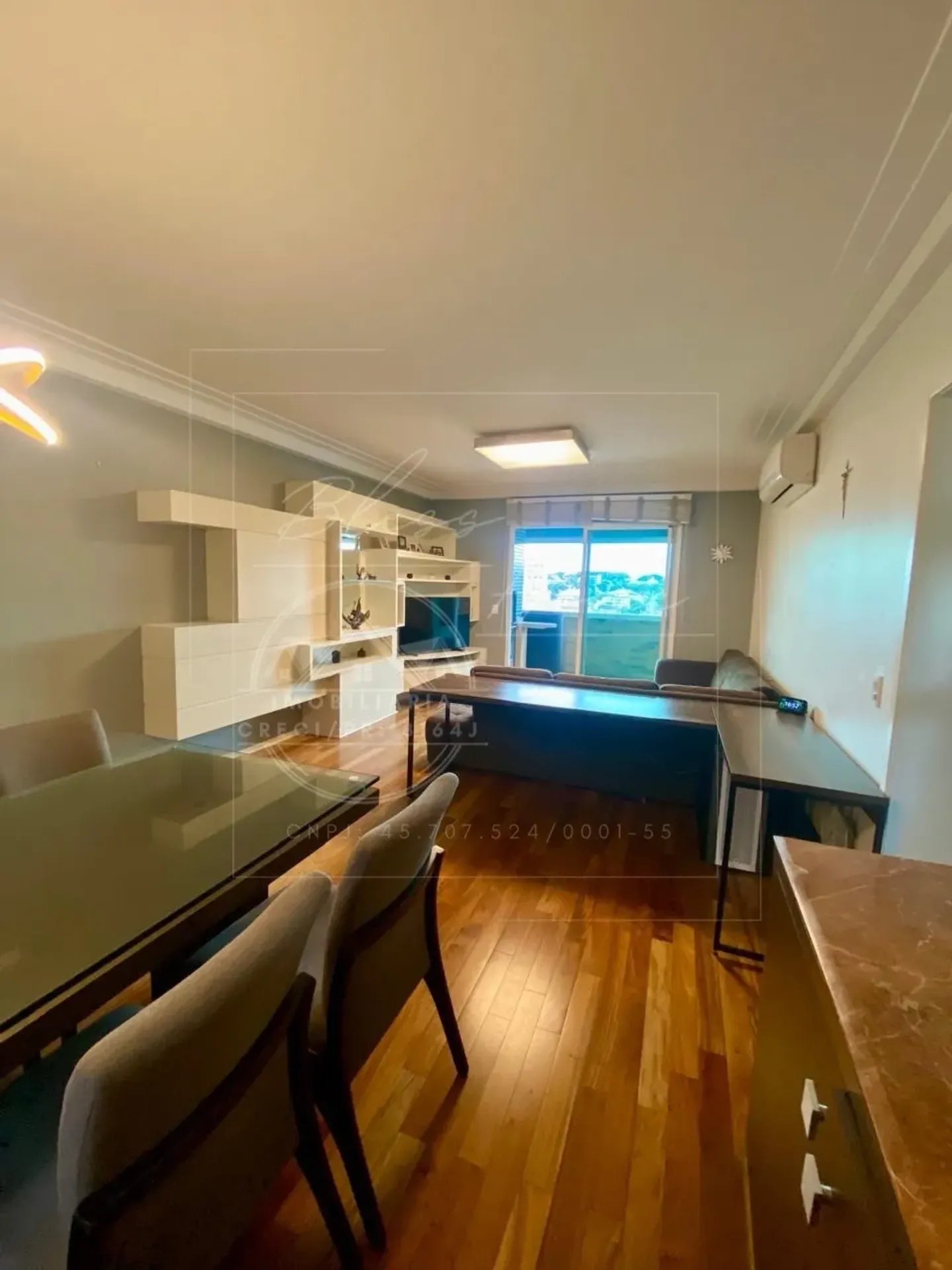 2-bedroom apartment in a building with a gym