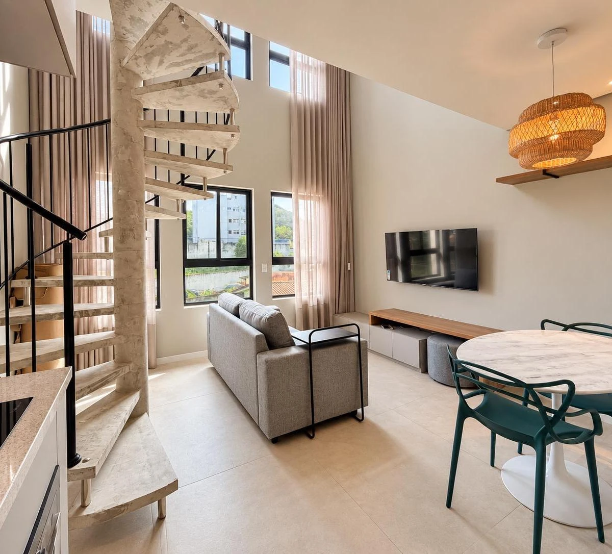 Furnished apartment, 38 m², with a washing machine