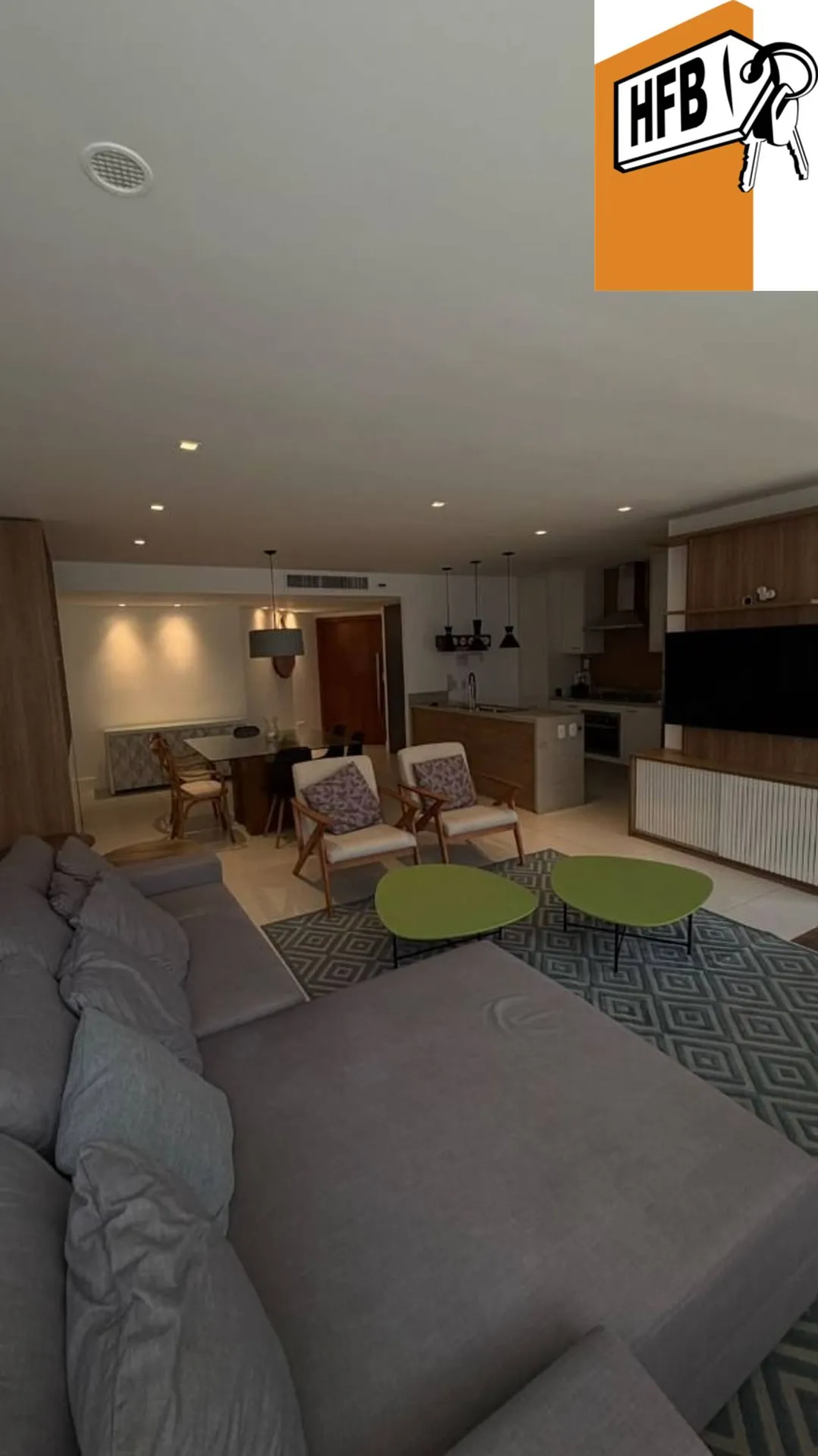 2-bedroom apartment in a building with a sauna