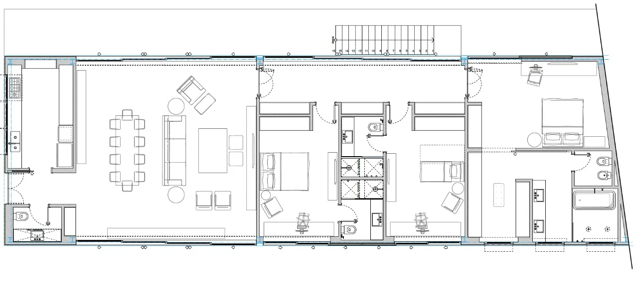 Furnished house with 4 en-suite bedrooms and open kitchen — photo 17