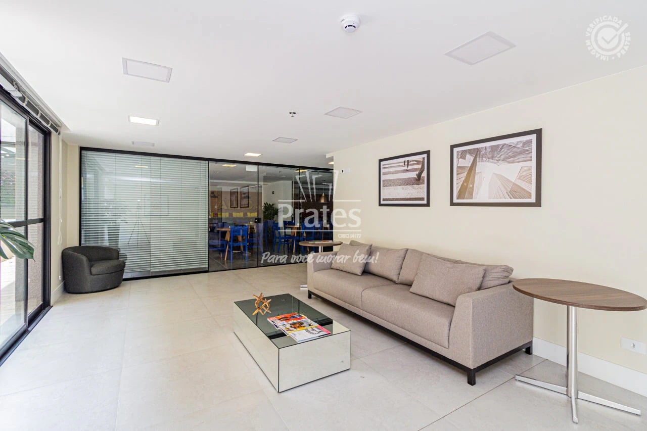 One-bedroom apartment with a washing machine in Curitiba