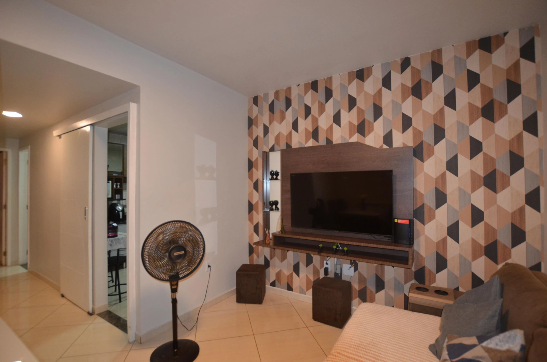 Furnished apartment with 2 bedrooms and a balcony