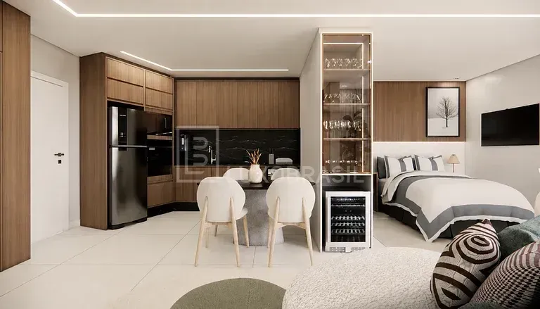 Furnished apartment with American-style kitchen and balcony — photo 2