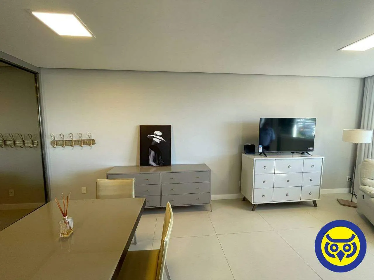 Furnished 46 m² studio with 1 bedroom and city/water view