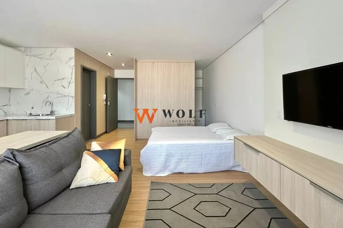 Furnished studio with open-plan kitchen, 1 parking spot — photo 8