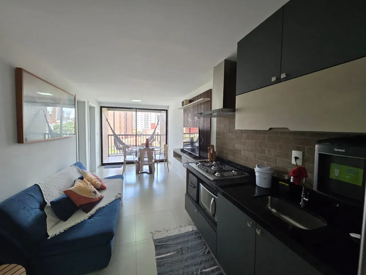 Furnished 110 m² apartment with open-plan kitchen — photo 7