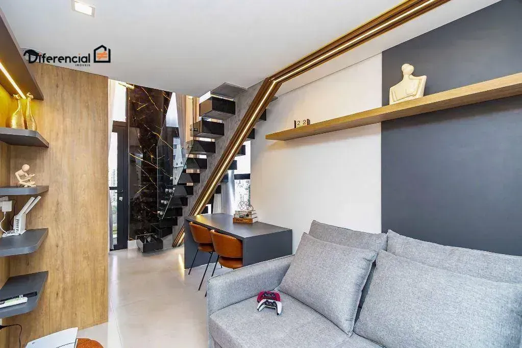 43 m² studio with 1 bedroom and open-plan kitchen