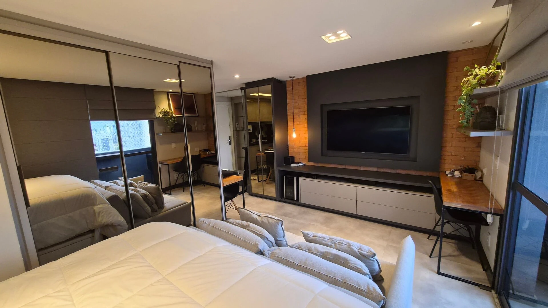 1 quarto e janelas do piso ao teto: apartamento de 35 m² — photo 4