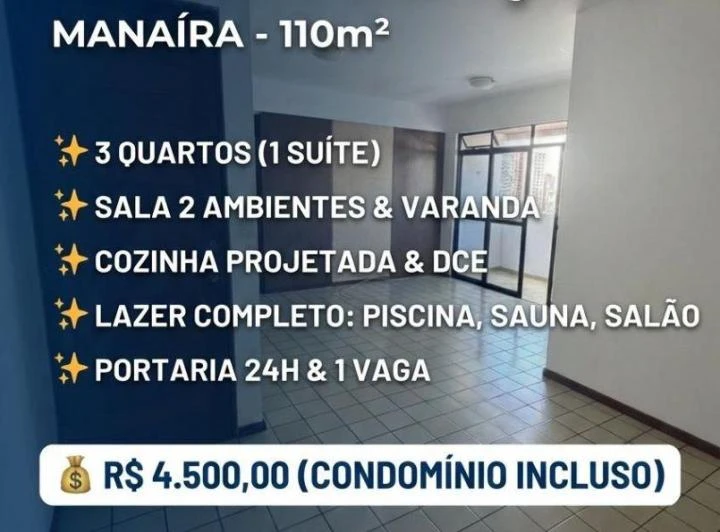Apartamento de 3 quartos, 1 suíte e 110 m² no 4º andar — photo 2
