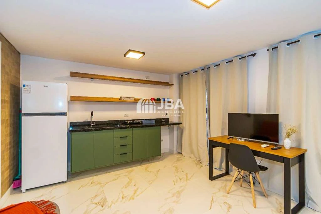 38 m² studio with open-plan kitchen and gas stove — photo 2