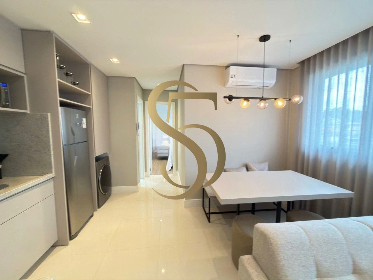 One-bedroom apartment with a washing machine in Curitiba — photo 6