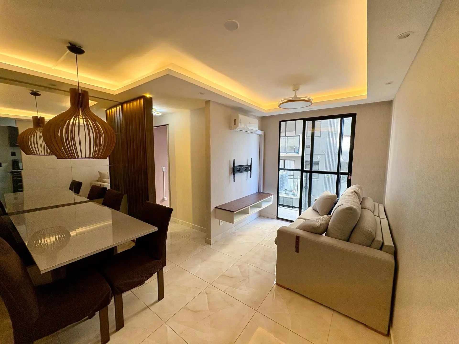 2-bedroom apartment in a building with a gym