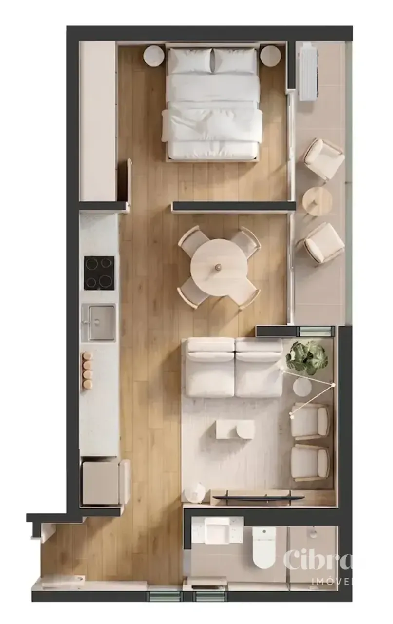 Apartamento de 1 dormitorio con balcón en el 2º piso — photo 23