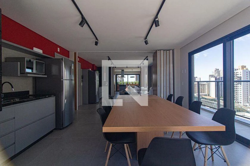 Furnished studio with 1 bedroom and open-plan kitchen — photo 20