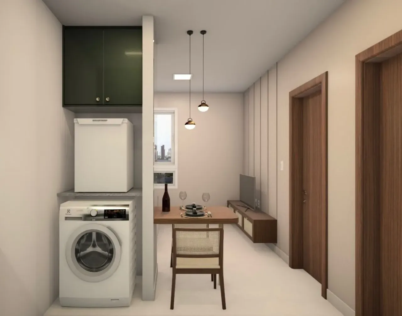 Washing machine in a one-bedroom apartment, 30 m² — photo 11
