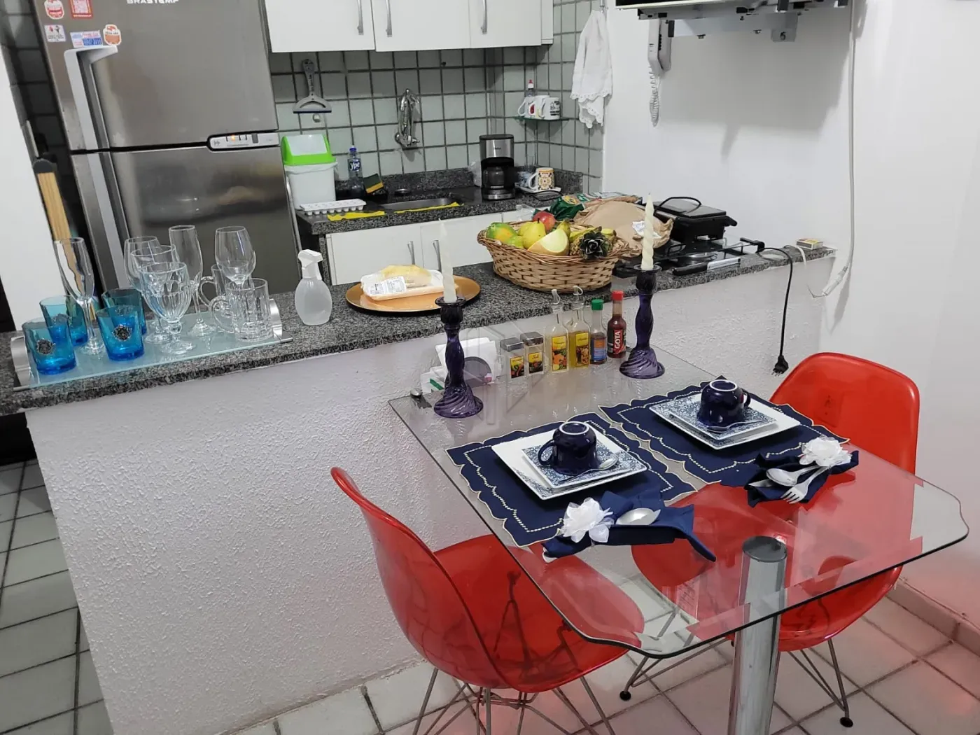 Apartamento mobiliado de 33 m² com cozinha americana