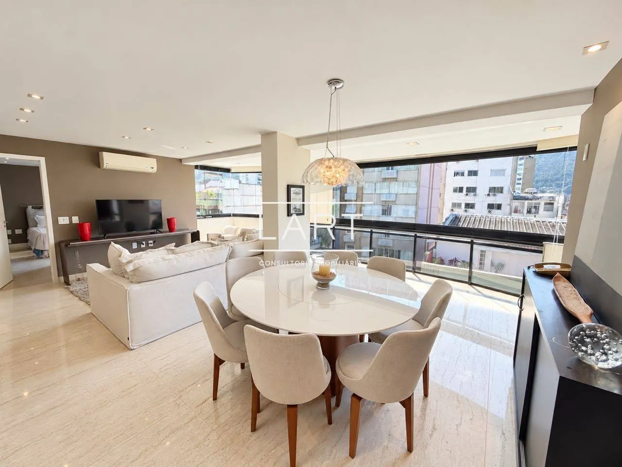 Furnished apartment, 220 m², with floor-to-ceiling windows — photo 19