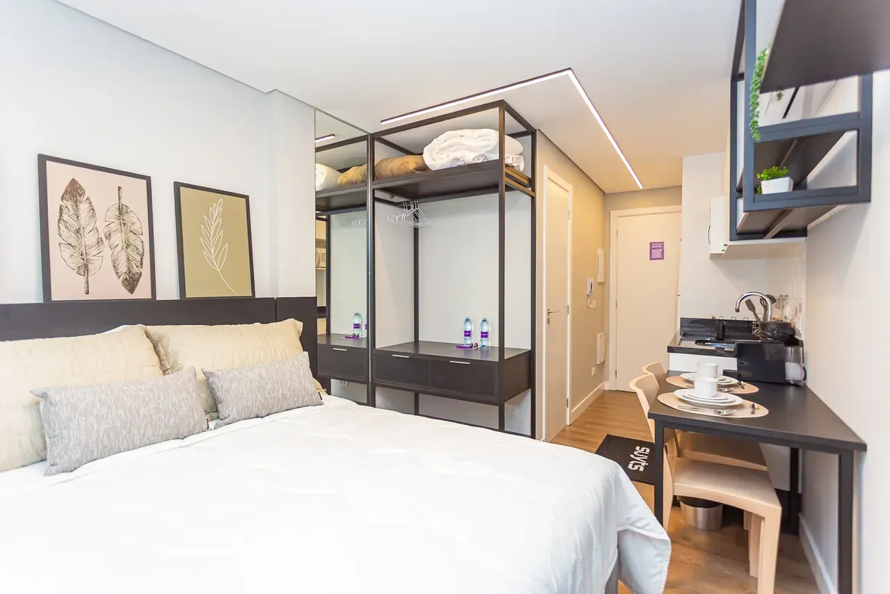 Apartamento mobiliado de 1 dormitório com box de vidro — photo 3
