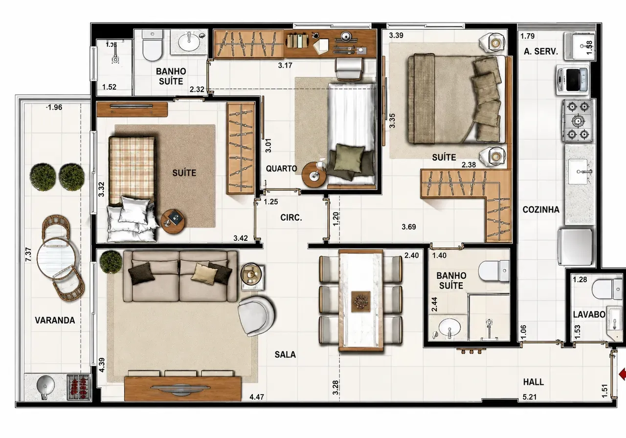 3-bedroom apartment with open-plan kitchen and pets — photo 5