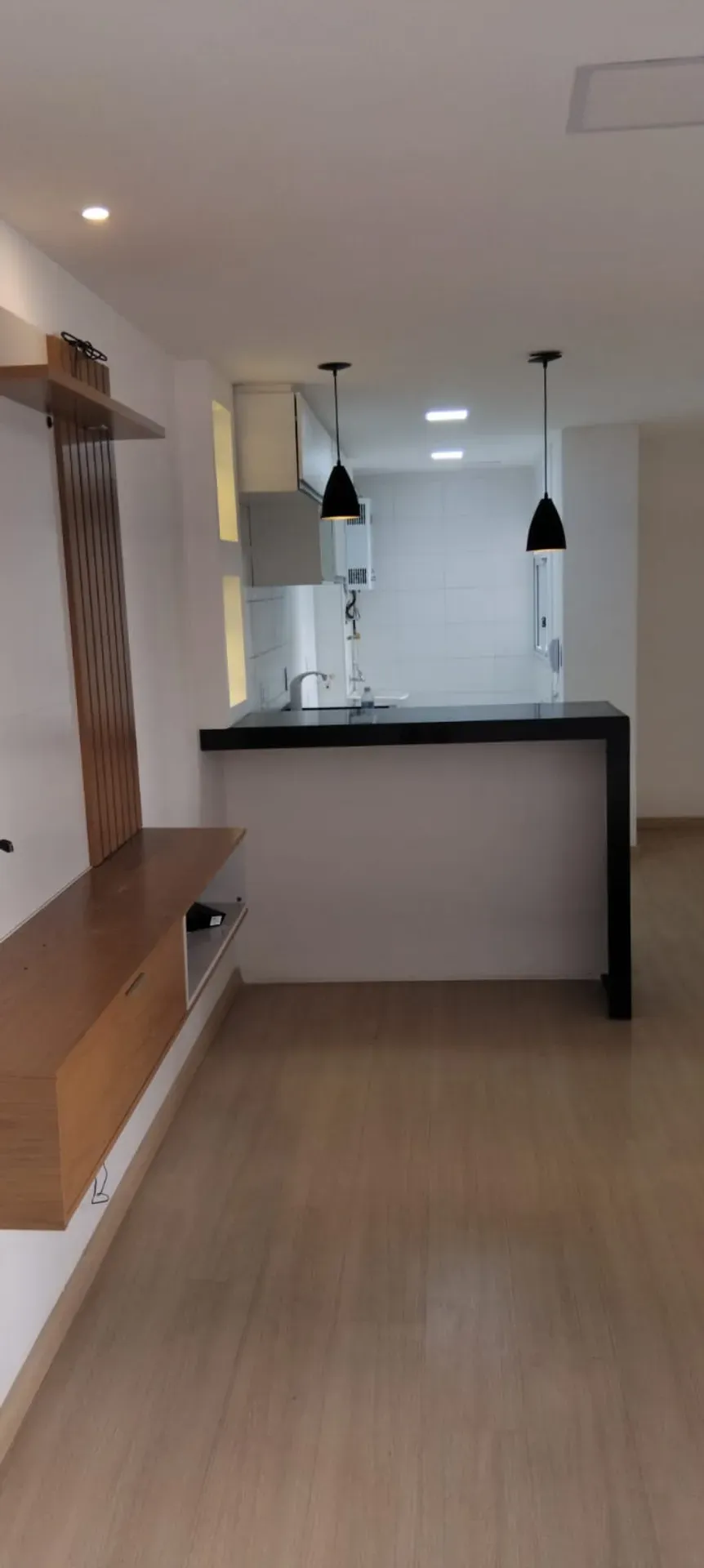 1 quarto e piso de madeira ou laminado: apartamento de 42 m²