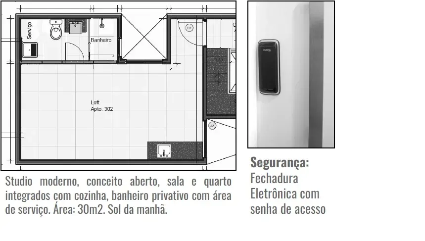 One-bedroom apartment with a washing machine — photo 17