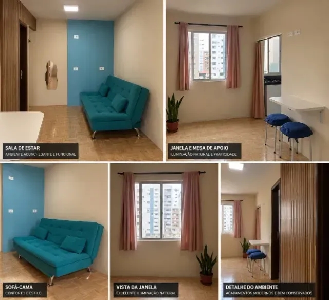 Estudio amueblado con cocina abierta y cocina a gas — photo 6