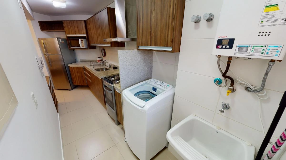 2-bedroom apartment with a washing machine in Curitiba — photo 5