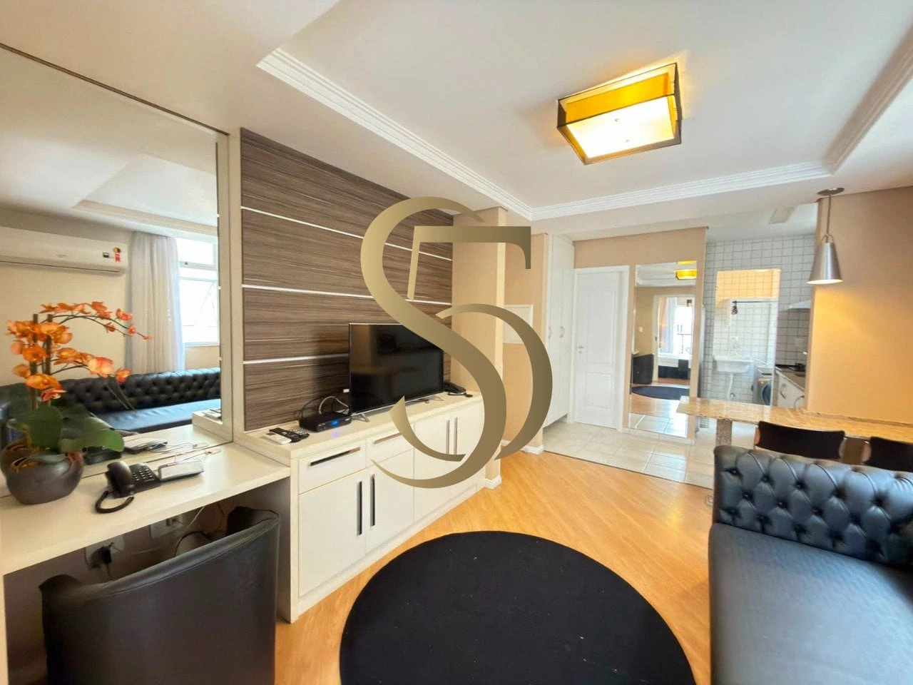 One-bedroom apartment with a home office in Curitiba