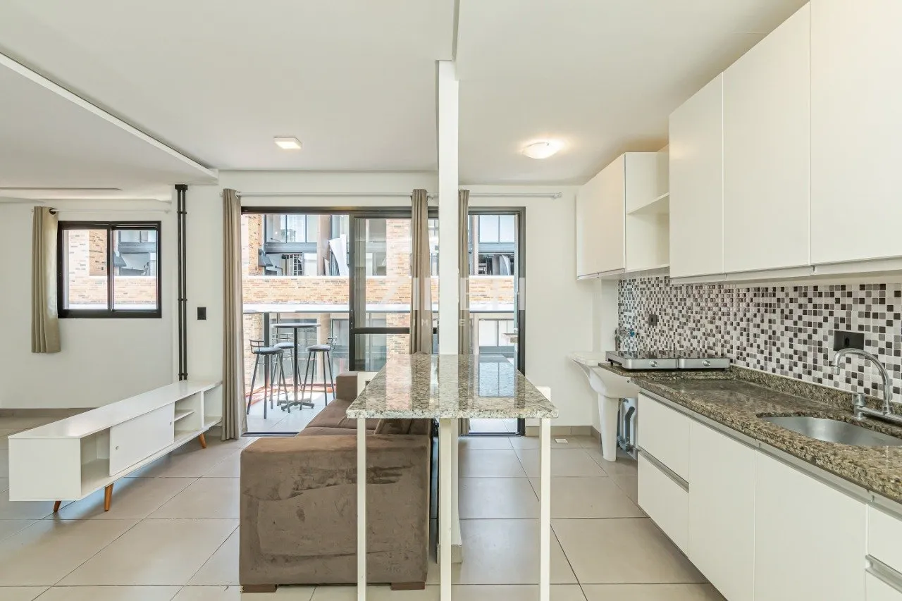 Квартира 58 м² с 1 спальней и открытой кухней