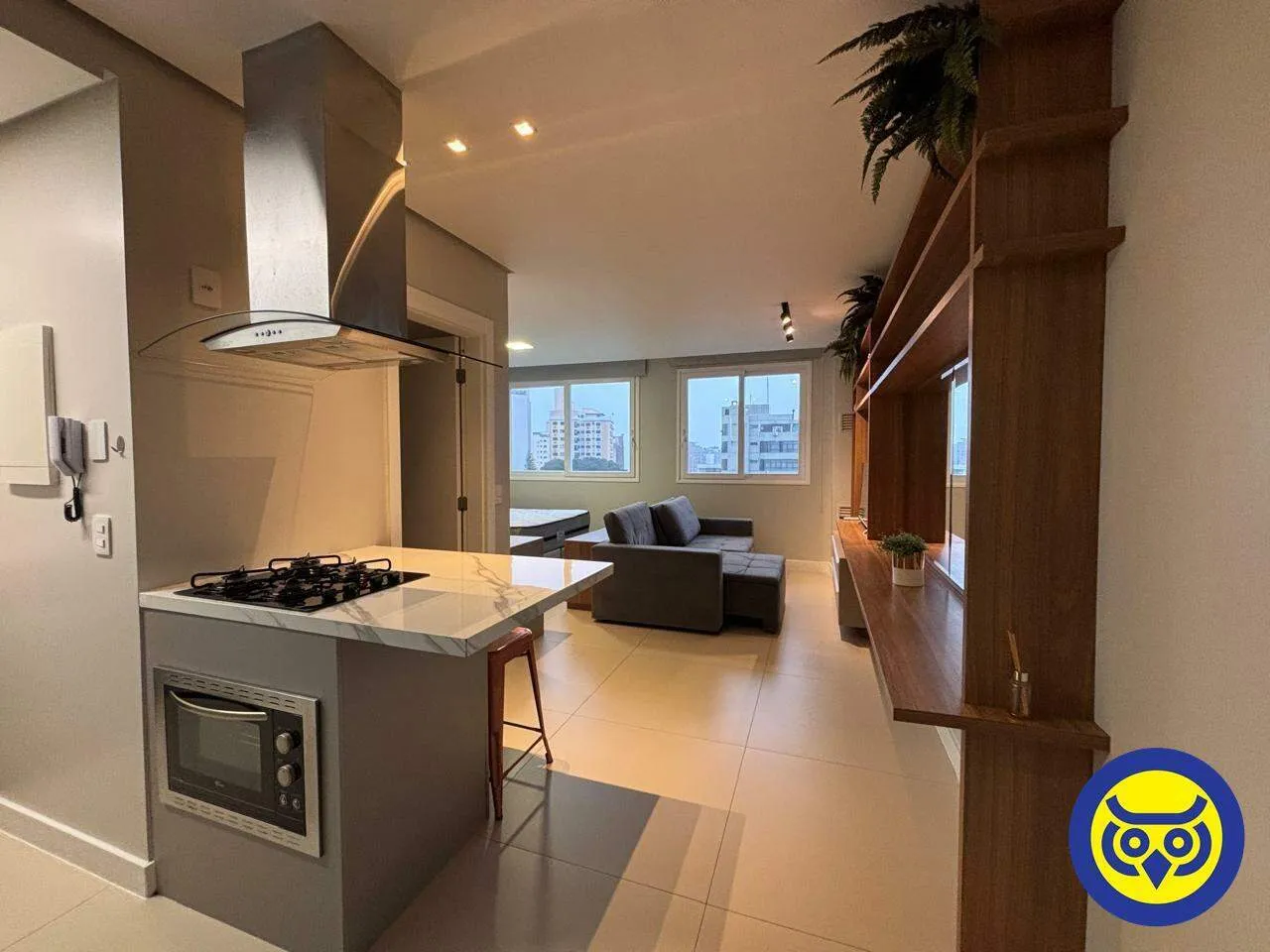 38 m² furnished studio with an open-plan kitchen — photo 2