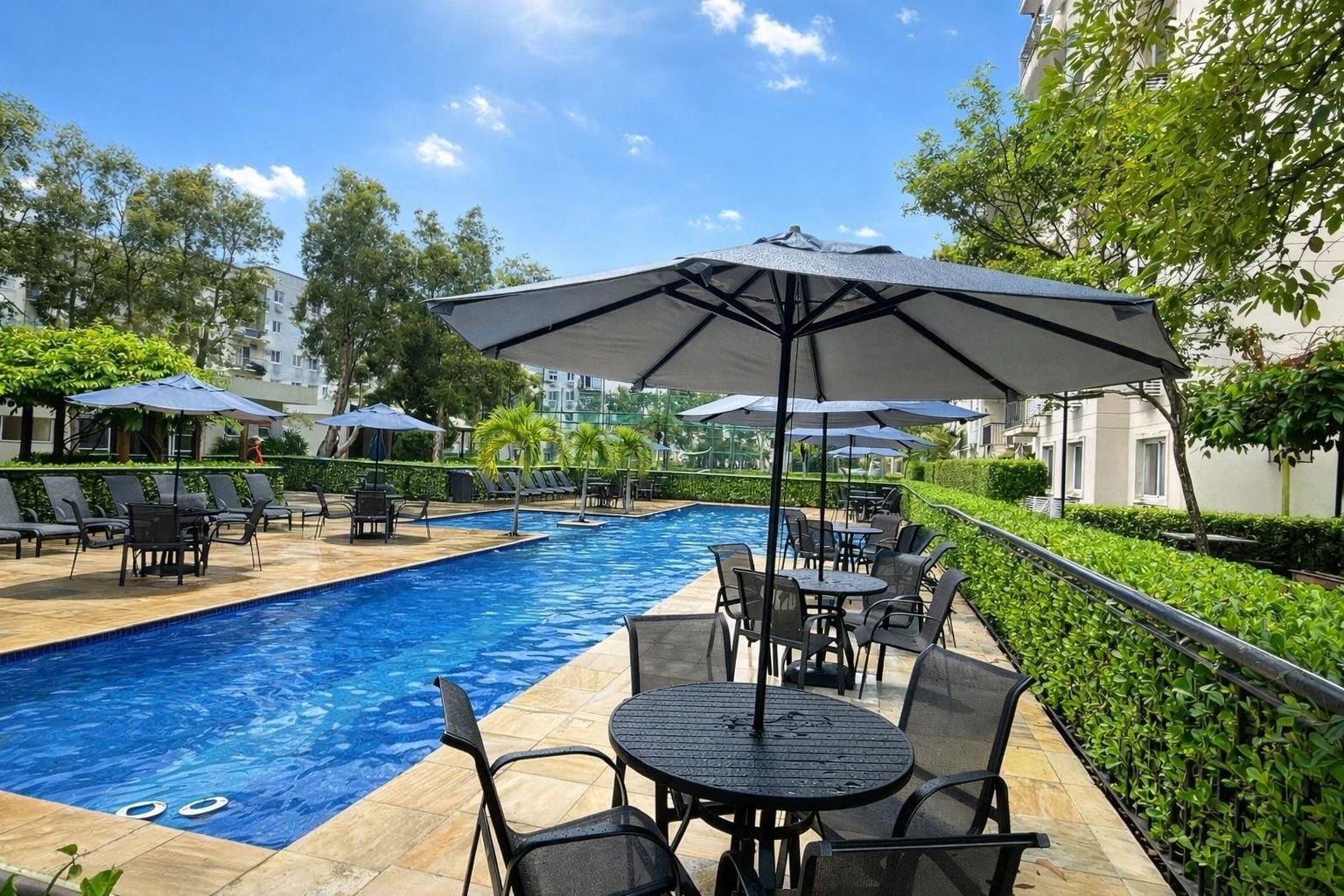 Private pool in a 3-bedroom apartment, 70 m² — photo 20