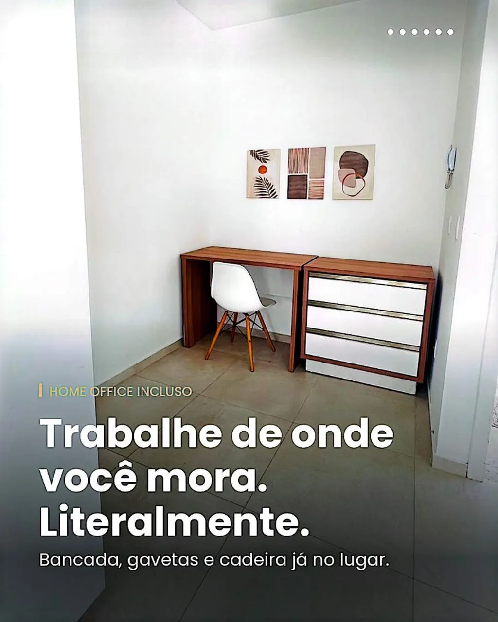 Furnished studio, 27 m², with a home office — photo 3
