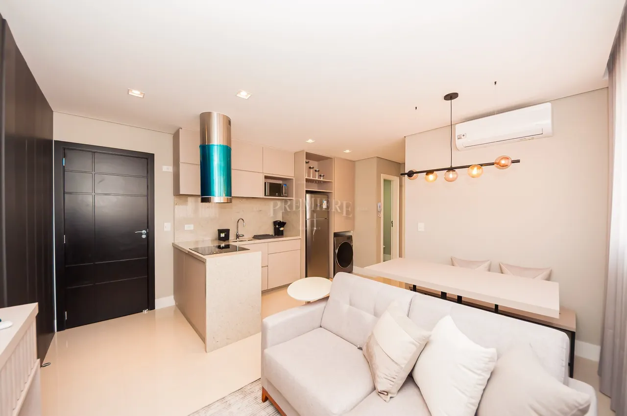 Furnished 1-bedroom apartment with open-plan kitchen