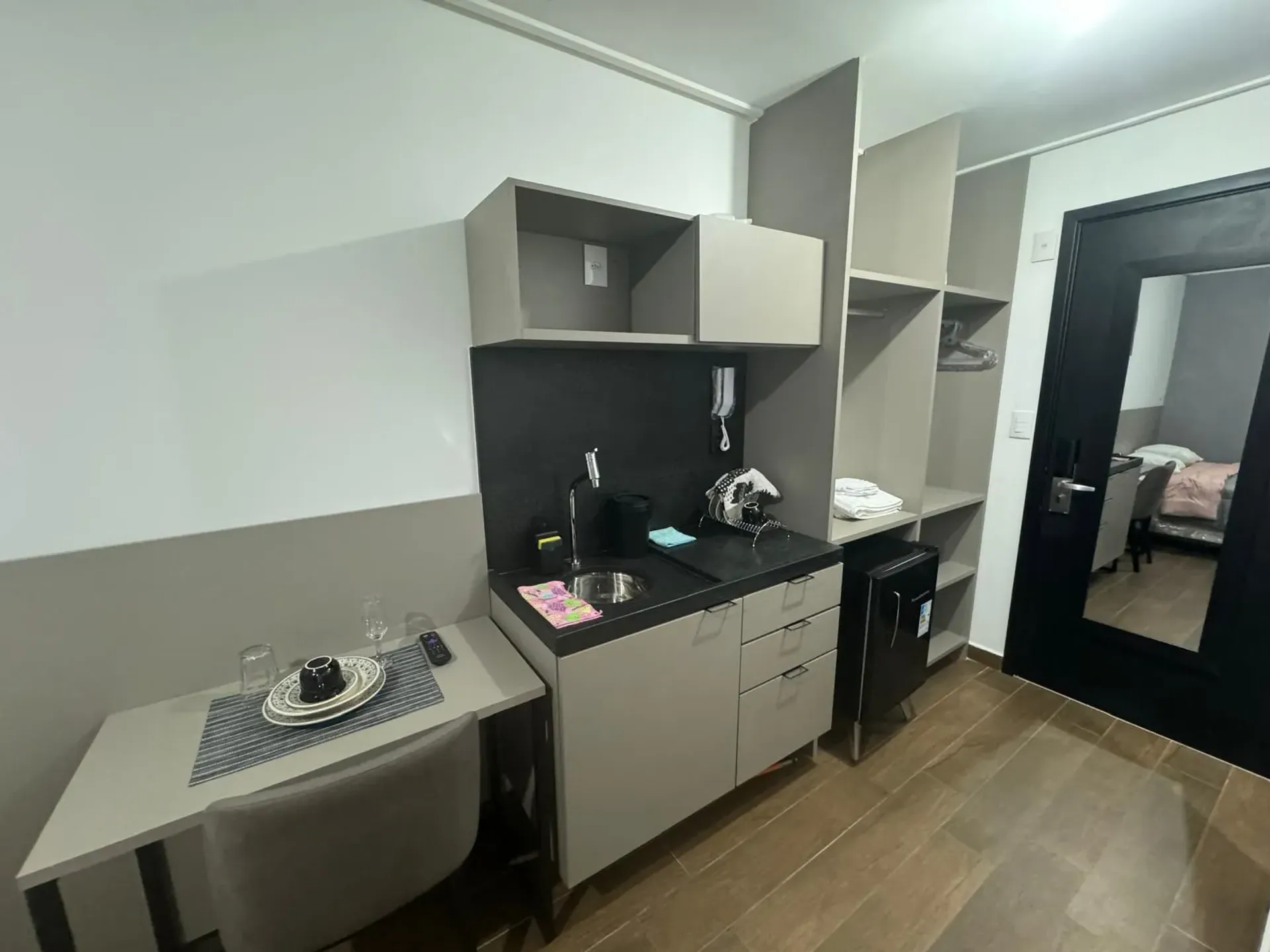 Apartamento mobiliado de 20 m² com 1 quarto em suíte