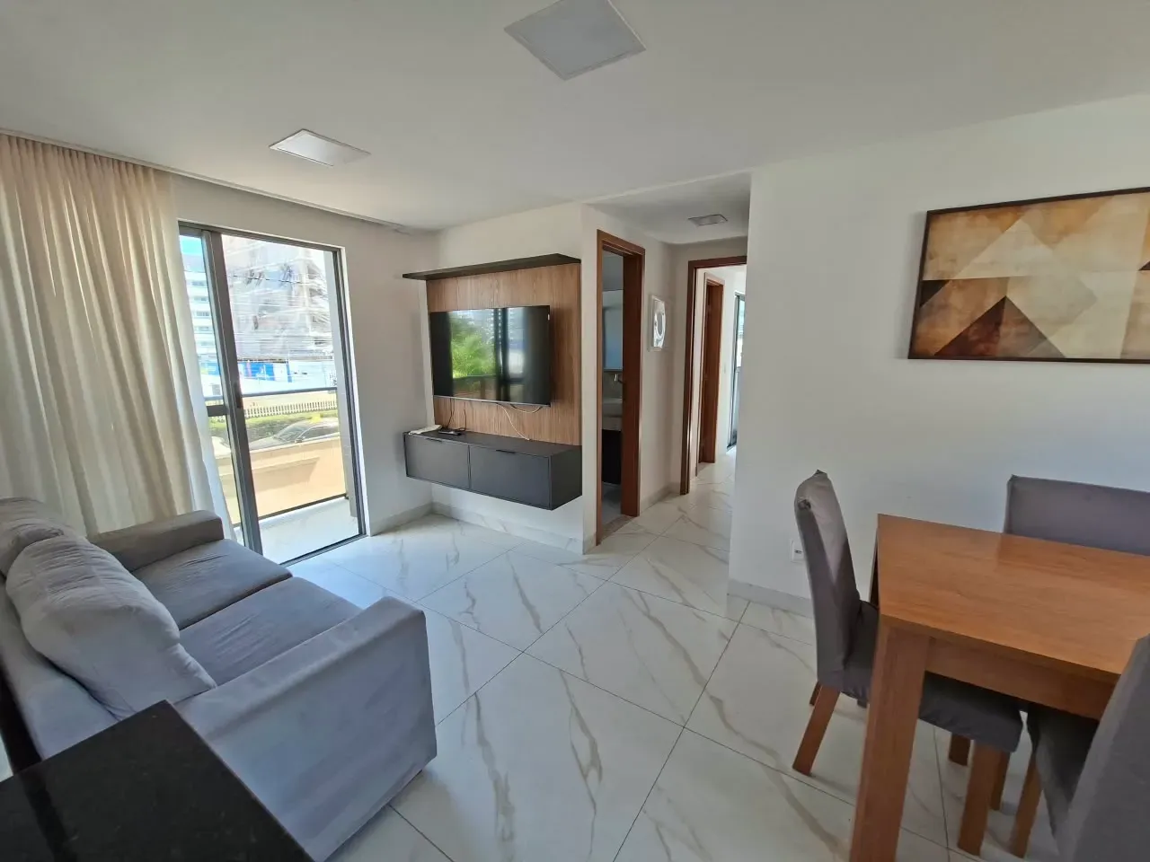 60 m² apartment with a home office and a private BBQ
