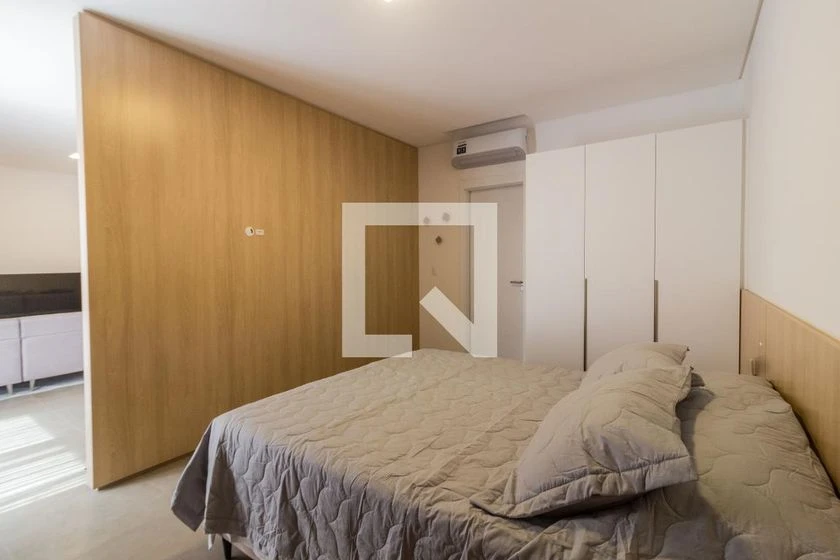 Furnished studio with 1 bedroom and open-plan kitchen — photo 11