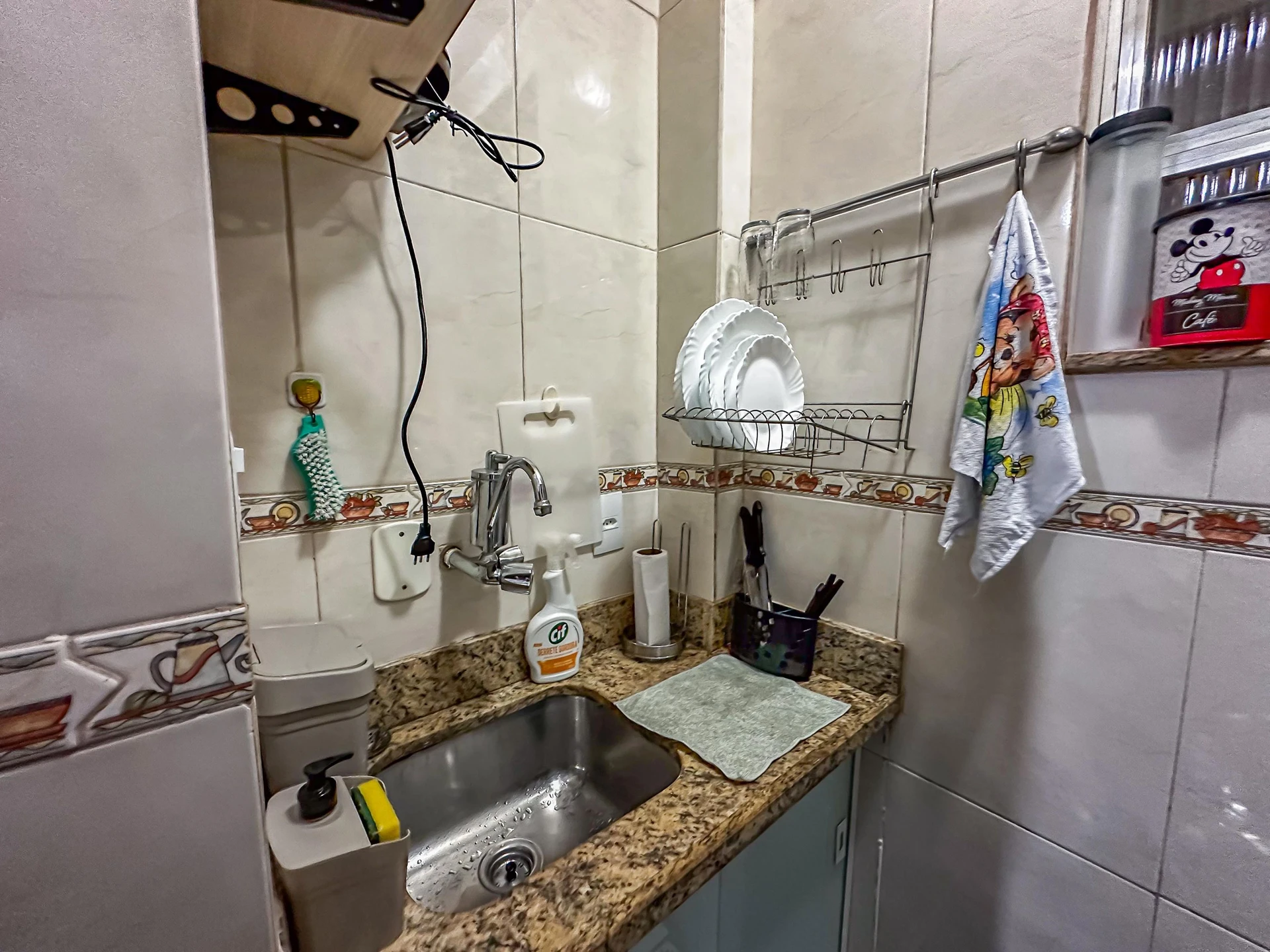 Furnished studio with 1 bedroom and 1 bathroom, gas stove — photo 19