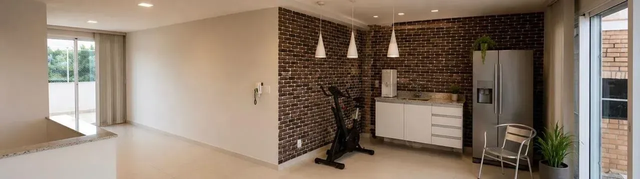 Furnished apartment with 3 bedrooms and an open-plan kitchen — photo 16