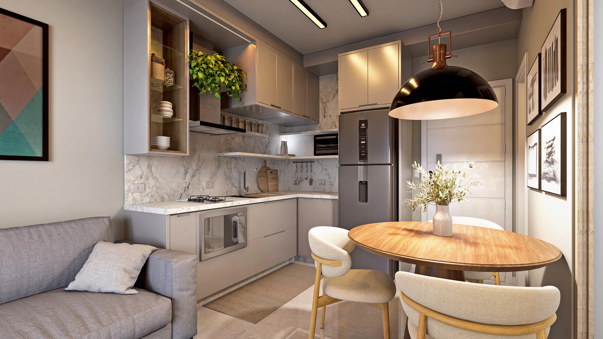 Apartamento mobiliado com 1 quarto e sacada envidraçada — photo 13