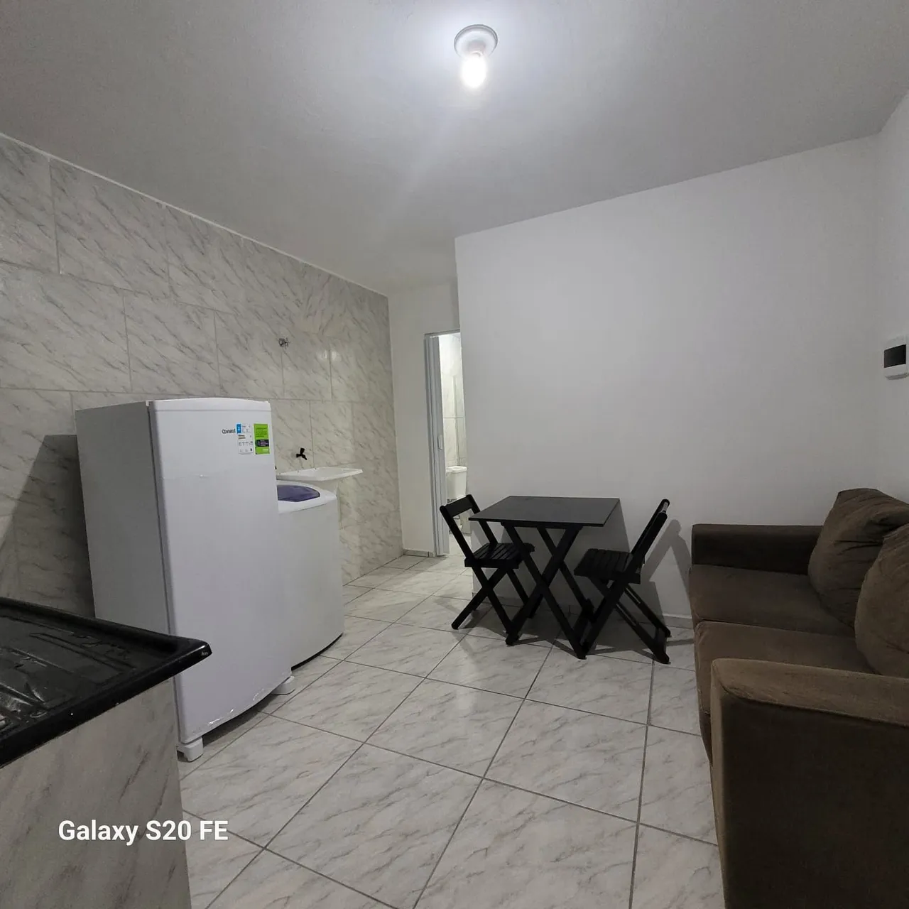 Washing machine in a one-bedroom apartment, 26 m²