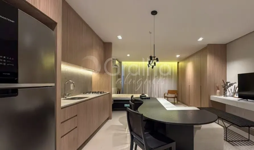 Furnished studio with 1 bedroom and integrated kitchen — photo 26