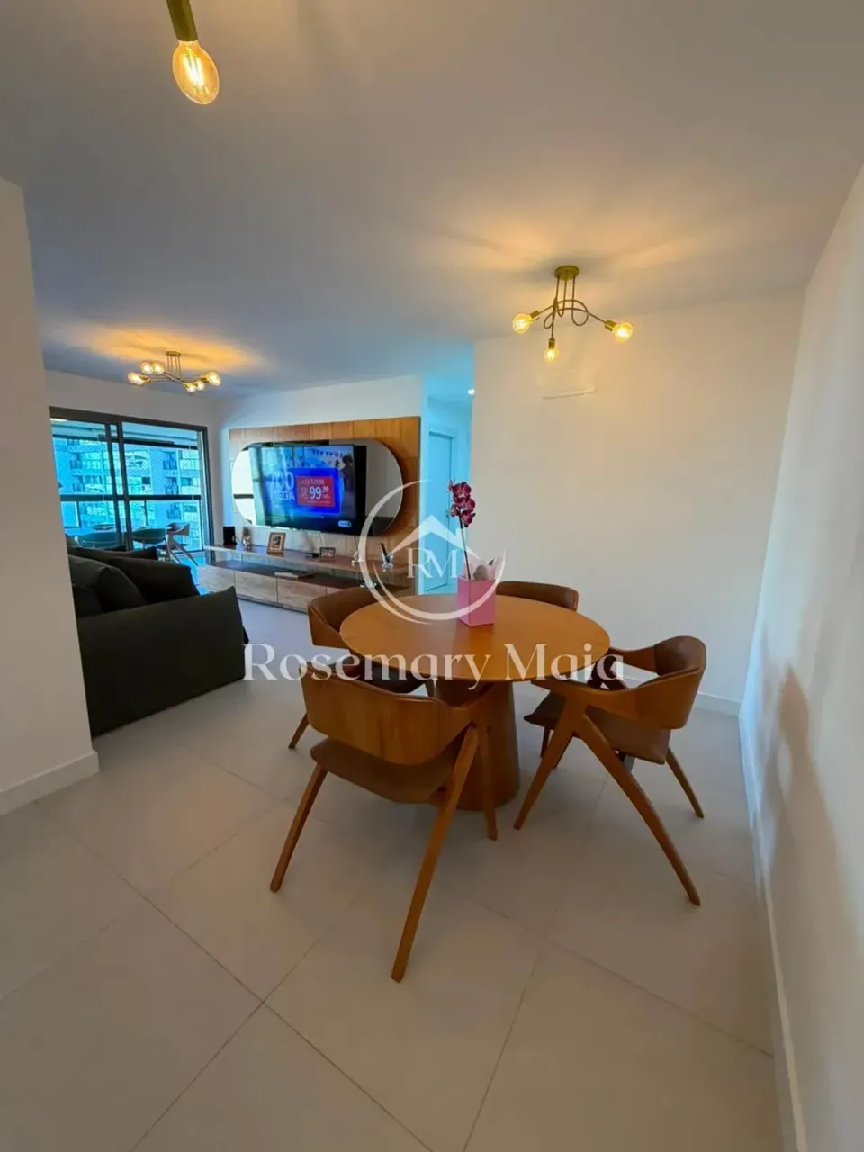 Apartamento mobiliado de 127 m² com cozinha americana a gás