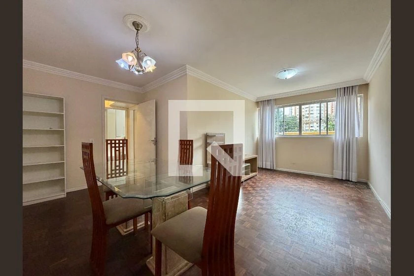 2-bedroom apartment with wood floors in the living room