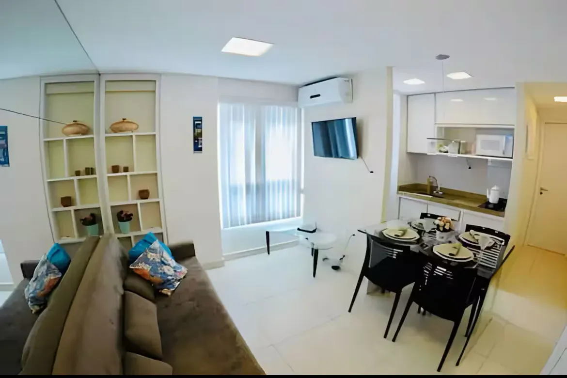 Apartamento amueblado de 1 dormitorio con 31 m² y parking