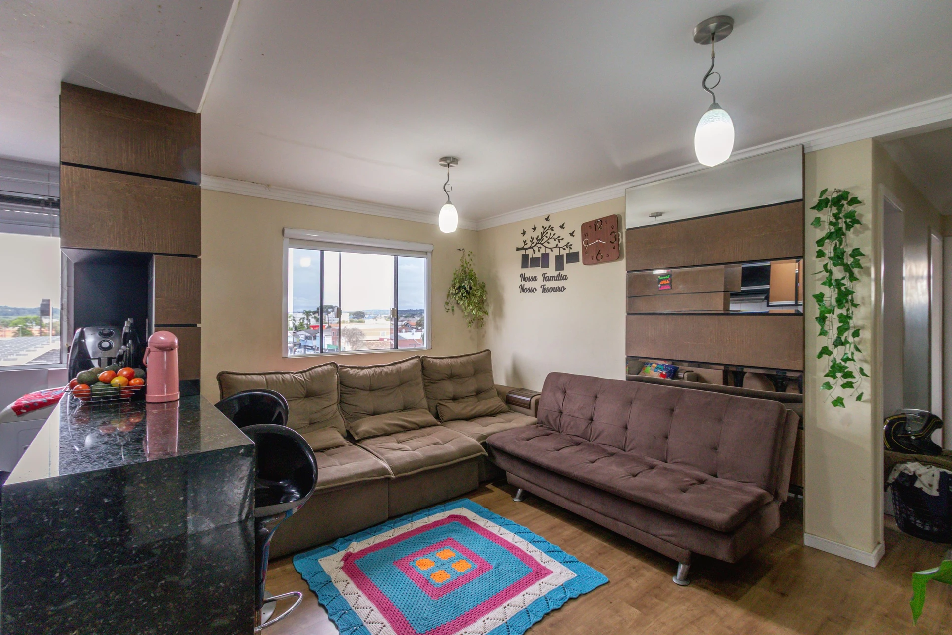 2-bedroom apartment with a home office in Curitiba